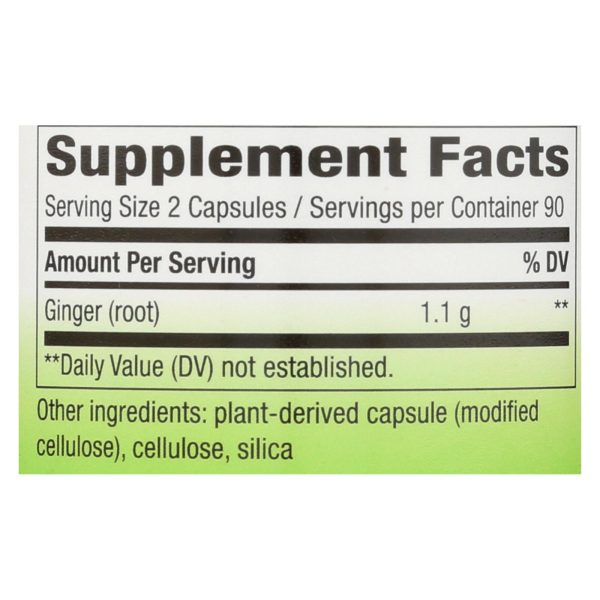 Nature's Way - Ginger Root - 180 Capsules - Image 2