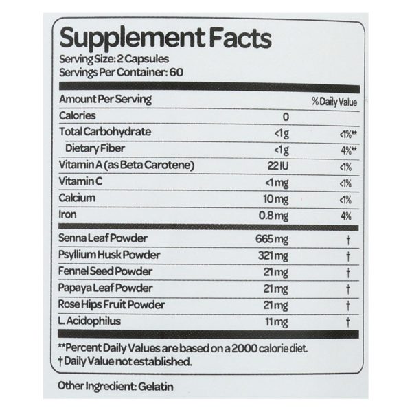 Health Plus - Super Colon Cleanse - 120 Capsules - Image 2