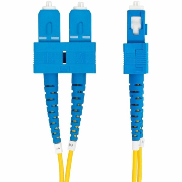 StarTech.com 3m (9.8ft) SC to SC (UPC) OS2 Single Mode Duplex Fiber Optic Cable, 9/125, 40G/100G, Low Insertion Loss, LSZH Jumper Cord - Image 2