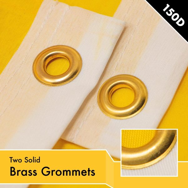 G128 2 Pack: Solid Golden Yellow Color Flag | 2x3 Ft | LiteWeave Pro Series Printed 150D Polyester | Indoor/Outdoor, Vibrant Colors, Brass Grommets, Thicker and More Durable Than 100D 75D Polyester - Image 2