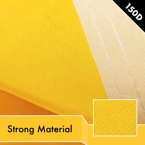 G128 2 Pack: Solid Golden Yellow Color Flag | 2x3 Ft | LiteWeave Pro Series Printed 150D Polyester | Indoor/Outdoor, Vibrant Colors, Brass Grommets, Thicker and More Durable Than 100D 75D Polyester - Image 4