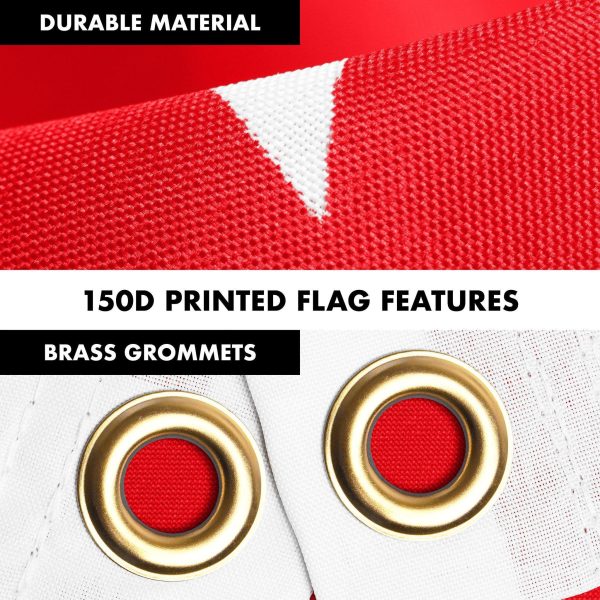 G128 Combo Pack: 6 Ft Tangle Free Spinning Flagpole (Silver) & Turkey Flag 3x5 Ft Printed 150D Polyester, Brass Grommets (Flag Included) Aluminum Flag Pole - Image 4