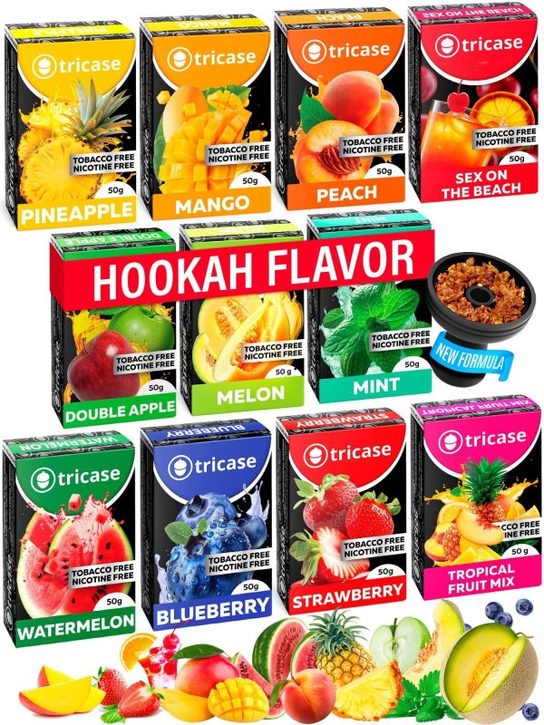 Shisha Hookah Flavors Fruit Set Shisha   3.5 ounce   100 Gram Fruit Set Flavor   Herbal Hookah Tobacco & Nicotine Free Hookah Shisha