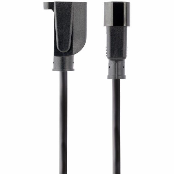 StarTech.com 1ft (0.3m) Power Extension Cord, IEC C14 to NEMA 5-15R, 10A 125V, 18AWG, Black, Outlet Extension Cable for Network Equipment - Image 2