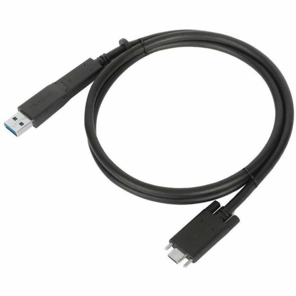 Targus 1M USB-C Male with Screw to USB-C Male Cable with USB-A Tether - Image 2