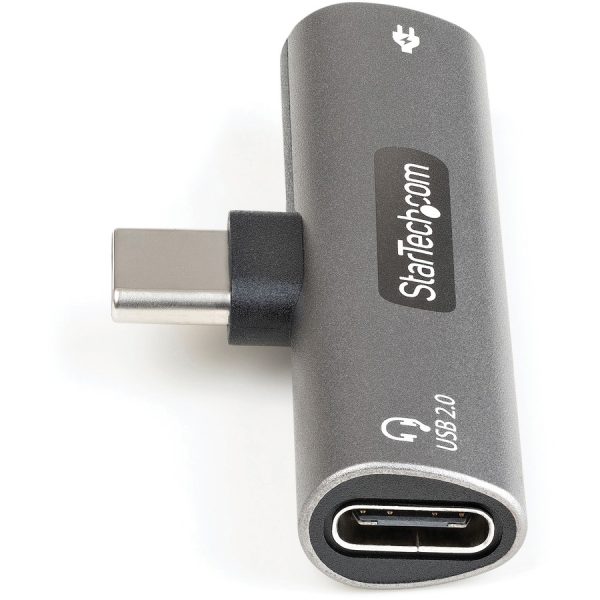 StarTech.com USB C Audio & Charge Adapter, USB-C Audio Adapter, USB C Audio Headset Port and USB Type-C PD Charger, For USB-C Phone/Tablet - Image 6