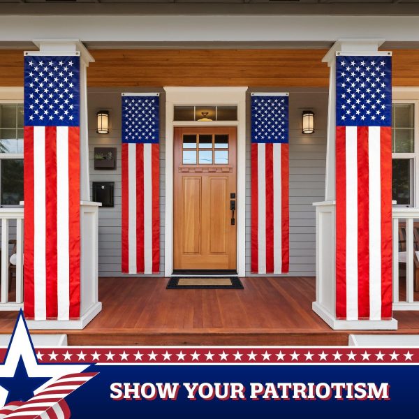 G128 American USA Pull Down Bunting Flag | 1.67x8 Ft | Embroidered Polyester - Image 8