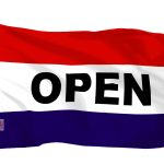 Open Sign Flag 75D Printed Polyester 3x5 Ft