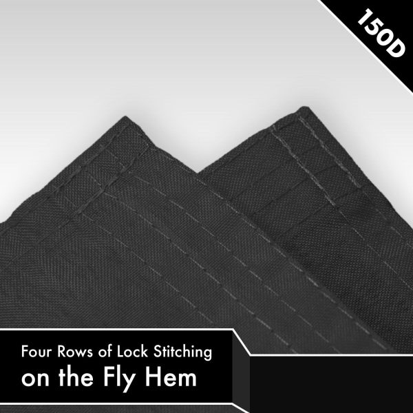 Solid Black Color Flag 3x5 Ft 3-Pack Printed 150D Polyester By G128 - Image 5