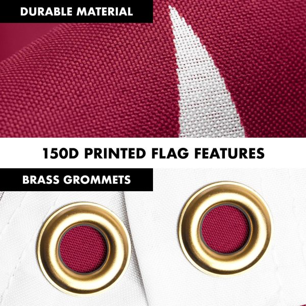 G128 Combo Pack: 6 Ft Tangle Free Spinning Flagpole (Black) & Qatar Flag 3x5 Ft Printed 150D Polyester, Brass Grommets (Flag Included) Aluminum Flag Pole - Image 4