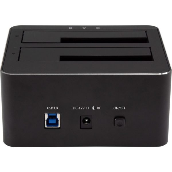 StarTech.com Dual-Bay USB 3.0 to SATA Hard Drive Docking Station, 2.5/3.5" SATA I/II/III, SSD/HDD Dock, USB Hard Drive Bays, Top-Loading - Image 2
