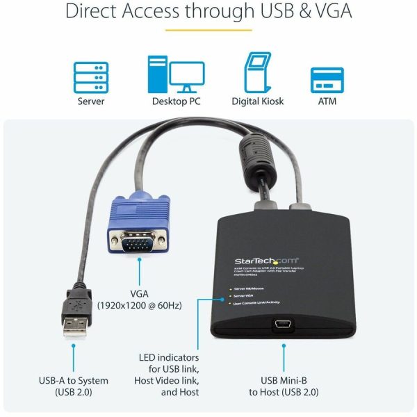 StarTech.com USB Crash Cart Adapter with File Transfer & Video Capture at 1920 x1200 60Hz, TAA - Image 3