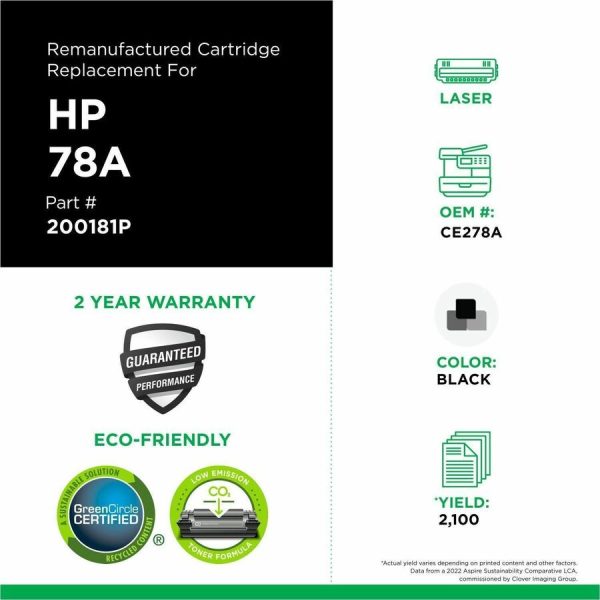 Clover Imaging Remanufactured Toner Cartridge for HP 78A (CE278A) - Image 3