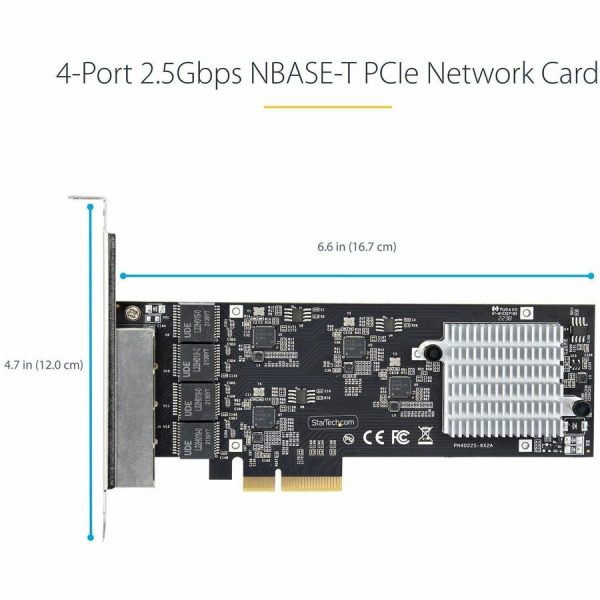 StarTech.com 4-Port 2.5G NBASE-T PCIe Network Card, Computer Network Card Interface, Intel® I225-V, Quad-Port Ethernet, Multi-Gigabit NIC - Image 5