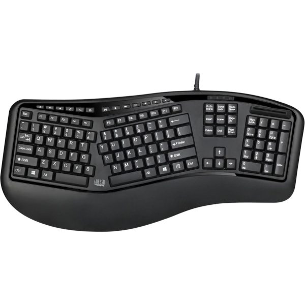 Adesso Desktop Ergonomic Smart Card Reader Keyboard (TAA Compliant) - Image 12