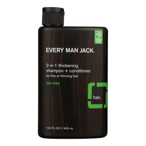 Every Man Jack 2 in 1 Shampoo plus Conditioner - Thickening - Scalp and Hair - Fine or Thinning Hair - 13.5 oz - Image 2