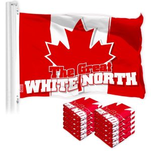 G128 10 Pack: Canada Canadian The Great White North Flag | 3x5 Ft | LiteWeave Pro Series Printed 150D Polyester | Indoor/Outdoor, Vibrant Colors, Brass Grommets, Thicker and More Durable Than 100D