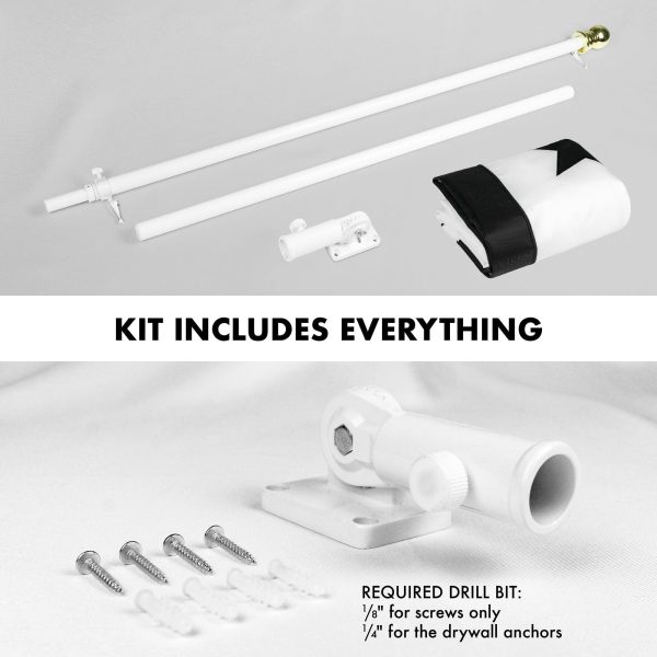 G128 - 6 Feet Tangle Free Spinning Flagpole (White) Come and Take It (Gonzales Cannon) Double Sided Brass Grommets Embroidered 3x5 ft (Flag Included) Aluminum Flag Pole - Image 2