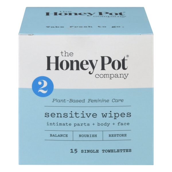 The Honey Pot - Wipes Intimate Snstve Ind - EA of 1-15 CT - Image 2