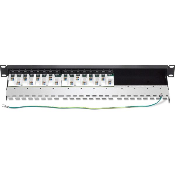 TRENDnet 16-Port Cat6A Shielded Patch Panel, 1U 19" Metal Housing, 10G Ready, Cat5e,Cat6,Cat6A Compatible, Cable Management, Color-Coded Labeling for T568A and T568B Wiring, Black, TC-P16C6AS - Image 5