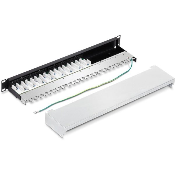 TRENDnet 16-Port Cat6A Shielded Patch Panel, 1U 19" Metal Housing, 10G Ready, Cat5e,Cat6,Cat6A Compatible, Cable Management, Color-Coded Labeling for T568A and T568B Wiring, Black, TC-P16C6AS - Image 7