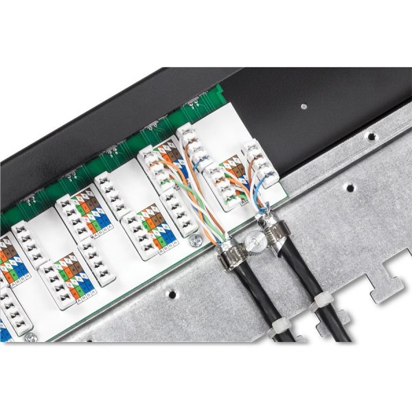 TRENDnet 16-Port Cat6A Shielded Patch Panel, 1U 19" Metal Housing, 10G Ready, Cat5e,Cat6,Cat6A Compatible, Cable Management, Color-Coded Labeling for T568A and T568B Wiring, Black, TC-P16C6AS - Image 8