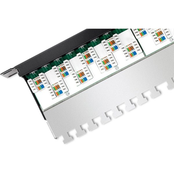 TRENDnet 16-Port Cat6A Shielded Patch Panel, 1U 19" Metal Housing, 10G Ready, Cat5e,Cat6,Cat6A Compatible, Cable Management, Color-Coded Labeling for T568A and T568B Wiring, Black, TC-P16C6AS - Image 9