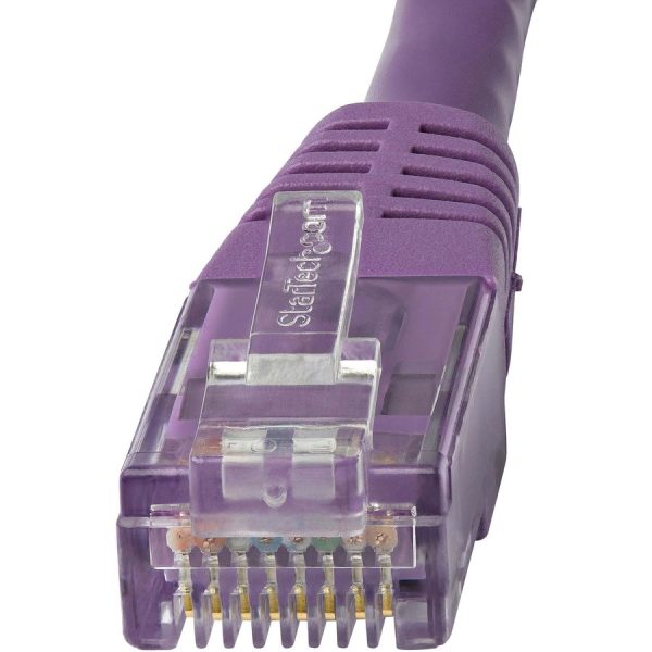 StarTech.com 25ft CAT6 Ethernet Cable - Purple Molded Gigabit - 100W PoE UTP 650MHz - Category 6 Patch Cord UL Certified Wiring/TIA - Image 2