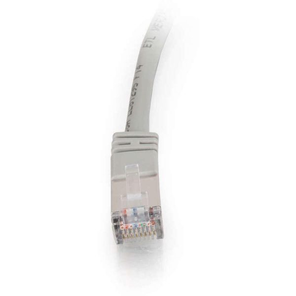 C2G-14ft Cat5e Molded Shielded (STP) Network Patch Cable - Gray - Image 3