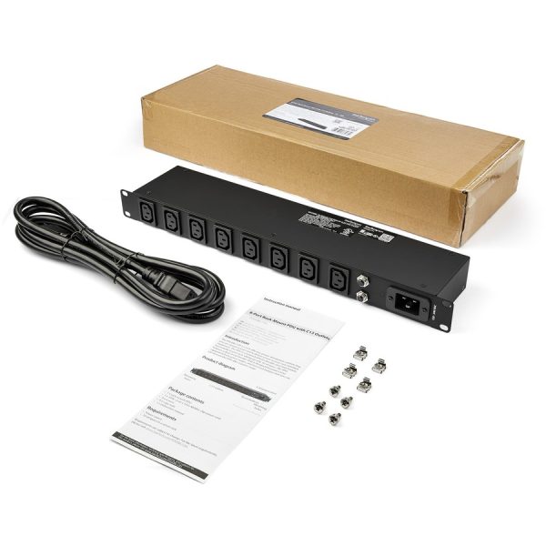 StarTech.com 1U 19" 8 Port Rack Mount PDU, IEC C13 Socket Rackmount Power Supply/ Strip, Horizontal Server Rack PDU 16A 240V - Image 3