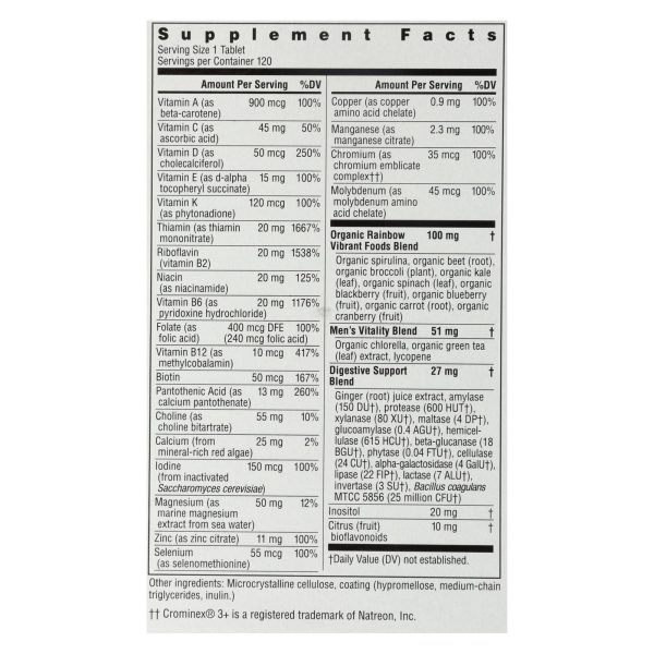 Rainbow Light - Men's One Vibrance - 1 Each - 120 TAB - Image 3