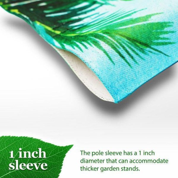 G128 Garden Flag Hello Summer Peace Sign Flamingo | 12x18 Inch | Printed Blockout Polyester - Summer Decoration - Image 5