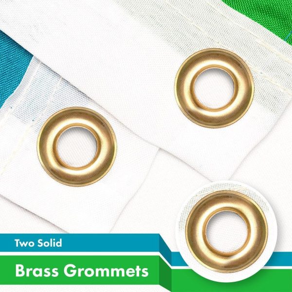 G128 Combo Pack: American USA Flag 3x5 Ft & Uzbekistan Flag 3x5 Ft, Both Printed 150D Polyester, Indoor/Outdoor, Brass Grommets - Image 3
