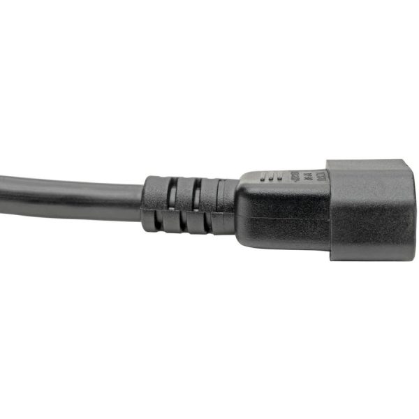 Eaton Tripp Lite Series Power Cord, C19 to C14 - Heavy-Duty, 15A, 250V, 14 AWG, 4 ft. (1.22 m), Black - Image 3