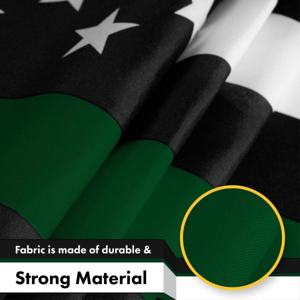 Thin Green Line American Flag 3x5 Ft 2-Pack Printed 150D Polyester By G128 - Image 4