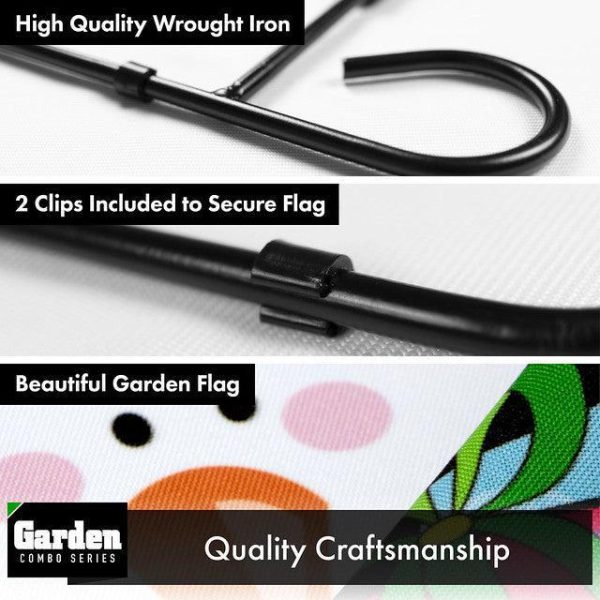 G128 Combo Pack: Garden Flag Stand Black 36x16 Inch & Garden Flag Merry Christmas Penguin with Candy Cane 12x18 Inch - Image 3
