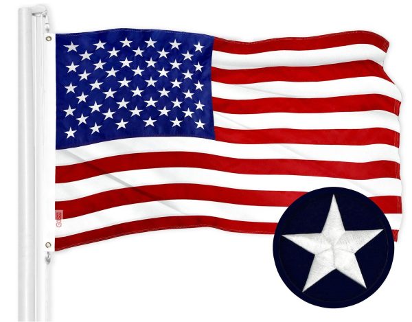 G128 Combo Pack: American USA Flag 3x5 Ft & Michigan MI State Flag 3x5 Ft | Both ToughWeave Series Embroidered 300D Polyester, Embroidered Design, Indoor/Outdoor, Brass Grommets - Image 6