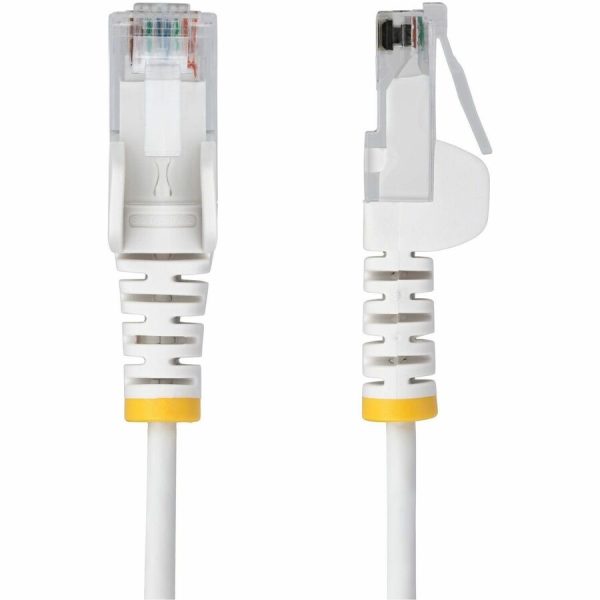 StarTech.com 5ft White Slim CAT6 Ethernet Cable, Slim Snagless RJ45, UTP, LSZH, 28AWG Bare Copper, Slim Network Patch Cord, Fluke Tested - Image 2