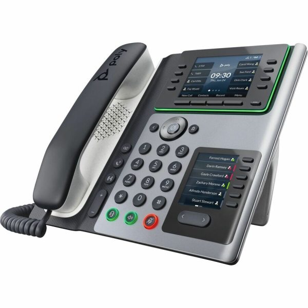 Poly Edge E400 IP Phone - Corded - Corded - Desktop - TAA Compliant - Image 3