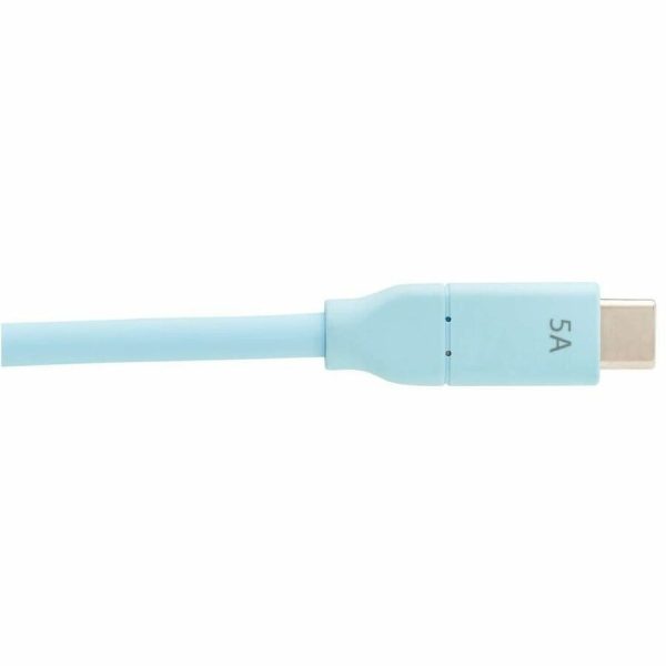 Eaton Tripp Lite Series Safe-IT USB-C Cable (M/M), Antibacterial, Ultra Flexible, 240W PD Charging, Light Blue, 6 ft. (1.8 m) - Image 6