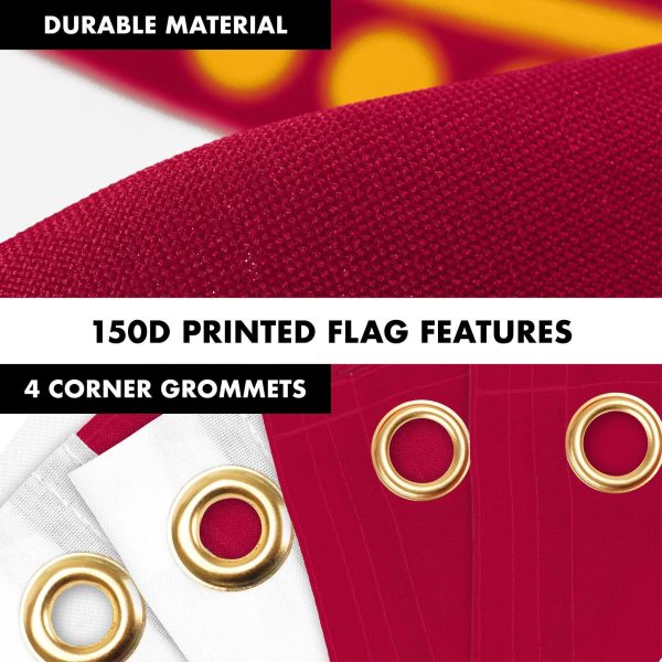 G128 Combo Pack: 6 Ft Tangle Free Aluminum Spinning Flagpole (Black) & Florida FL State Flag 3x5 Ft, LiteWeave Pro Series Printed 150D Polyester, 4 Corner Brass Grommets | Pole with Flag Included - Image 4
