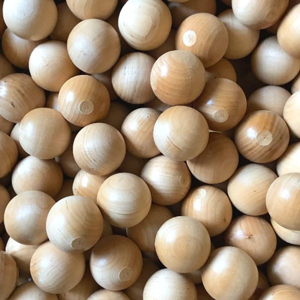 6 Pieces Wooden Balls for Crafts Mini Round Wooden Balls for DIY Projects and Craft Supplies 35 mm Diameter - Image 2