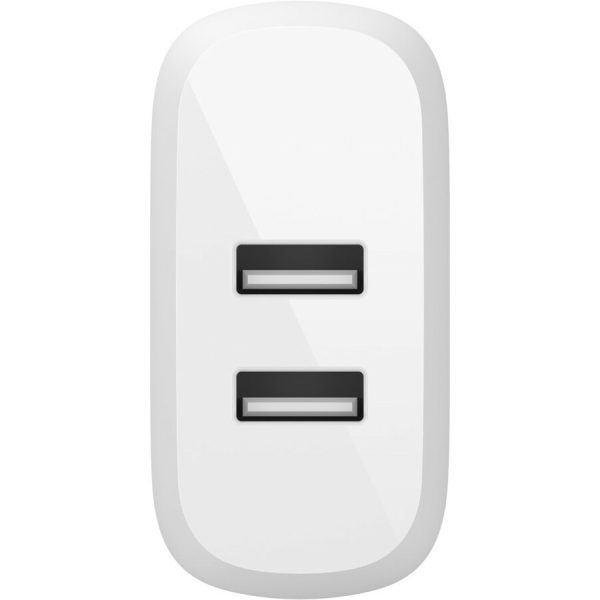 Belkin BoostCharge Dual USB-A Wall Charger 24W (Lightning to USB-A Cable included) - Power Adapter - Image 2