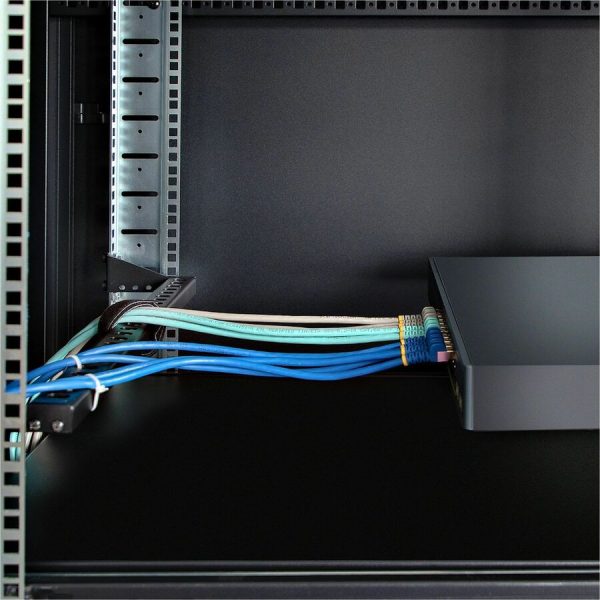StarTech.com 1U Horizontal Cable Management Bar w/Adjustable Depth, 19" Rack-Mountable Lacing Bar For Organized Racks/Cabinets/Patch Panel - Image 7