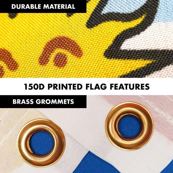 G128 Combo Pack: 6 Ft Tangle Free Spinning Flagpole (White) & Ecuador Flag 3x5 Ft Printed 150D Polyester, Brass Grommets (Flag Included) Aluminum Flag Pole - Image 4