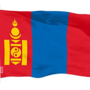 G128 Mongolia Mongolian Flag | 3x5 Ft | LiteWeave Pro Series Printed 150D Polyester | Country Flag, Indoor/Outdoor, Vibrant Colors, Brass Grommets, Thicker and More Durable Than 100D 75D Polyester