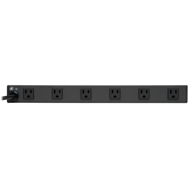 Eaton Tripp Lite Series 1U Rack-Mount Power Strip, 120V, 15A, 5-15P, 12 Right-Angle 5-15R Outlets (6 Front-Facing, 6 Rear-Facing), 15 ft. (4.57 m) Cord - Image 3
