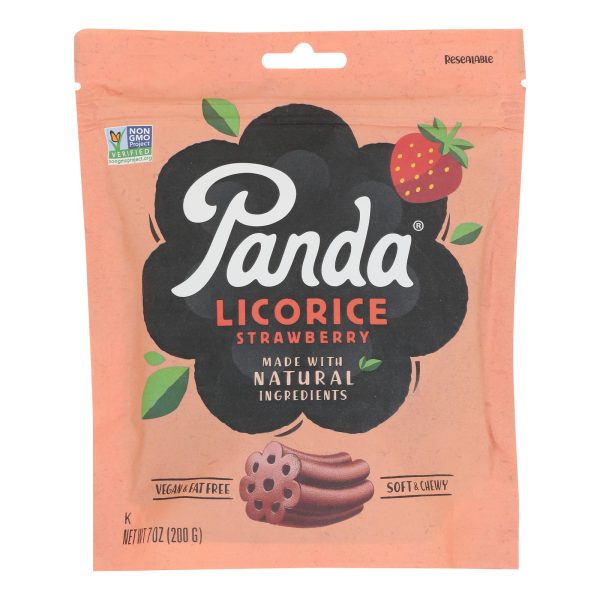 Panda Licorice - Licorice Strawberry Chews - Case of 8-7 OZ - Image 2