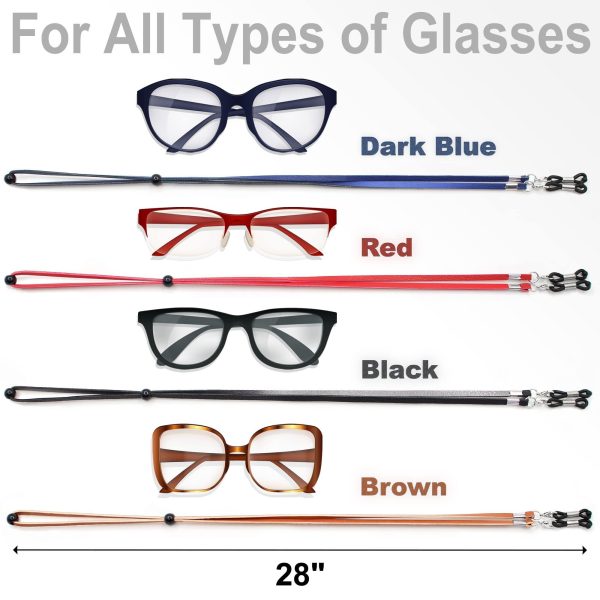 Eyeglasses Holder Strap Cord   PREMIUM ECO LEATHER Eyeglasses String Holder Chain Necklace   Glasses Cord Lanyard   Eyeglass Retainer - Image 5