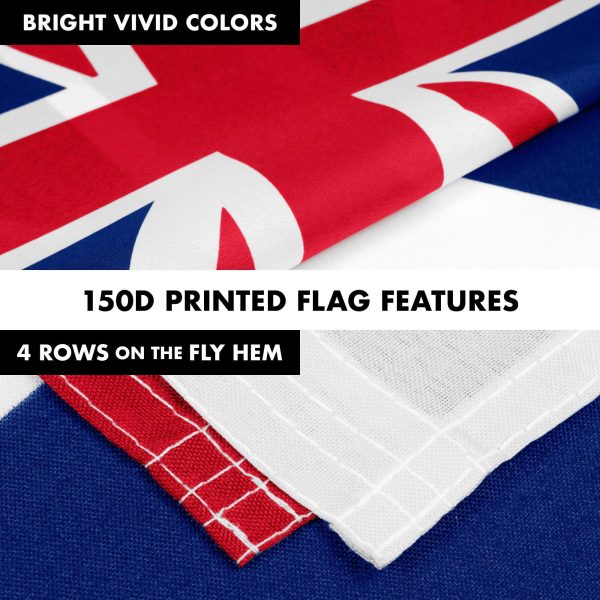 G128 Combo Pack: 6 Feet Tangle Free Spinning Flagpole (Black) Hawaii HI State Flag 3x5 ft Printed 150D Brass Grommets (Flag Included) Aluminum Flag Pole - Image 5